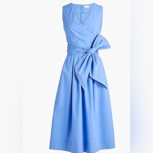 J. Crew Blue Sleeveless Wrap Dress